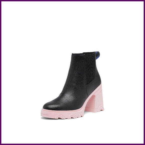 Shoes - Waterproof Leather Chelsea Boots with 4-Inch Heel, Size Available